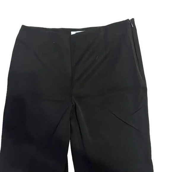 Talbots Women's Black Dress Pants Size 10 Straight Leg Formal Solid Zip Closure - Picture 2 of 4